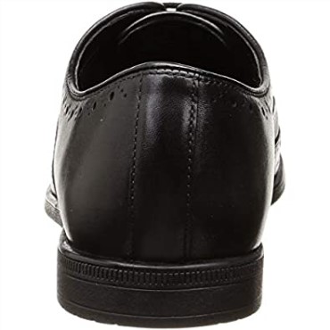Clarks Hombre Bampton Rhodes Oxford Plano Cuero Negro