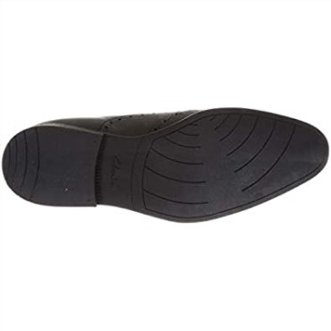 Clarks Hombre Bampton Rhodes Oxford Plano Cuero Negro