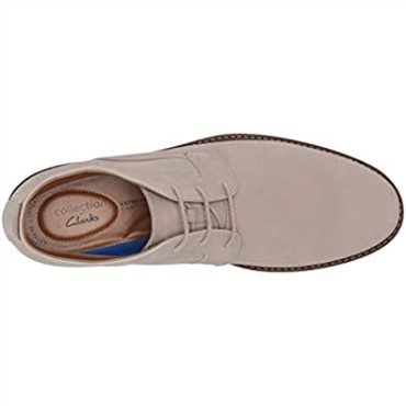 Clarks Bayhill Botines De Caña Media Para Hombre Stone Nubuck