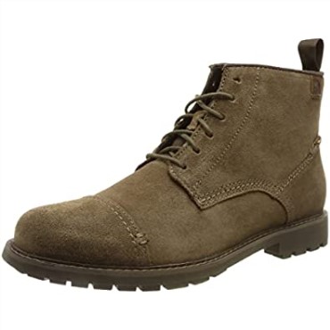 Botines Clarks Bowzer Cap Para Hombre Oliva Ante