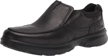 Clarks Bradley Free Loafer Para Hombre, Color Negro, Piel Abatanada