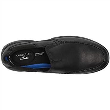 Clarks Bradley Free Loafer Para Hombre, Color Negro, Piel Abatanada