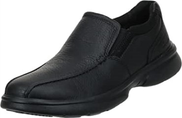 Mocasines Clarks Bradley Step Para Hombre, Piel Torcida Negra