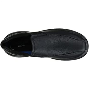 Mocasines Clarks Bradley Step Para Hombre, Piel Torcida Negra