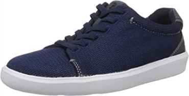 Clarks Hombre Cambro Low Sneaker Azul Marino Textil