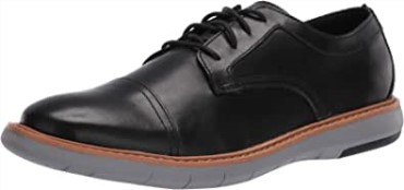 Gorra Draper Clarks Hombre Oxford Cuero Negro Con Suela Gris