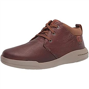 Botas Clarks Driftway Mid Chukka Para Hombre, Cuero Marrón Oscuro