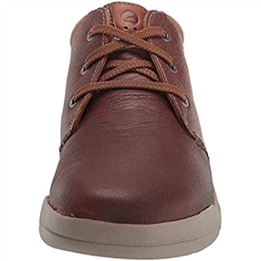 Botas Clarks Driftway Mid Chukka Para Hombre, Cuero Marrón Oscuro
