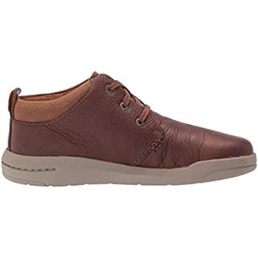 Botas Clarks Driftway Mid Chukka Para Hombre, Cuero Marrón Oscuro