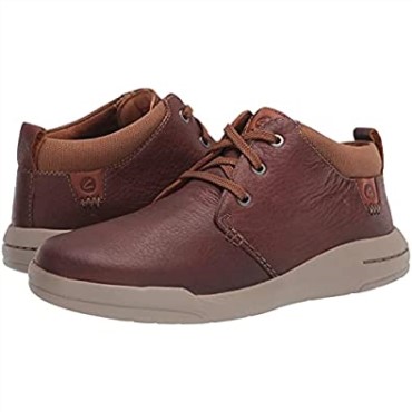 Botas Clarks Driftway Mid Chukka Para Hombre, Cuero Marrón Oscuro