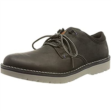 Clarks Hombre Eastford Low Oxford Cuero Negro