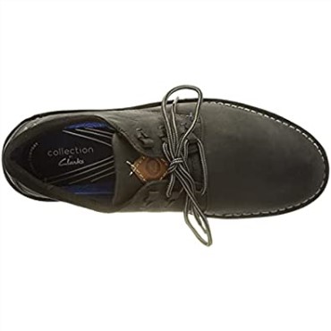 Clarks Hombre Eastford Low Oxford Cuero Negro