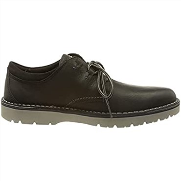 Clarks Hombre Eastford Low Oxford Cuero Negro
