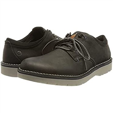 Clarks Hombre Eastford Low Oxford Cuero Negro