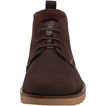 Botas Clarks Fallhill Mid Chukka Para Hombre Nubuck Marrón Oscuro