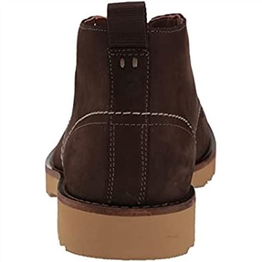 Botas Clarks Fallhill Mid Chukka Para Hombre Nubuck Marrón Oscuro