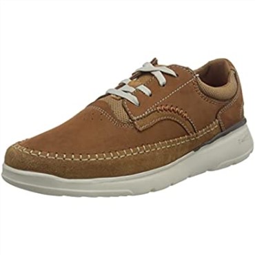 Clarks - Zapatillas De Deporte Para Hombre Con Cordones Gaskill, Color Canela Y Nubuck