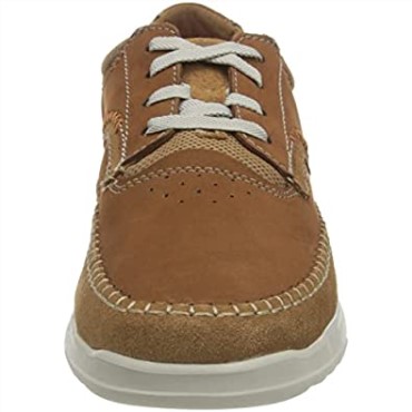 Clarks - Zapatillas De Deporte Para Hombre Con Cordones Gaskill, Color Canela Y Nubuck