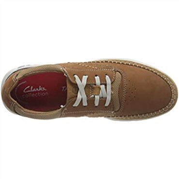 Clarks - Zapatillas De Deporte Para Hombre Con Cordones Gaskill, Color Canela Y Nubuck