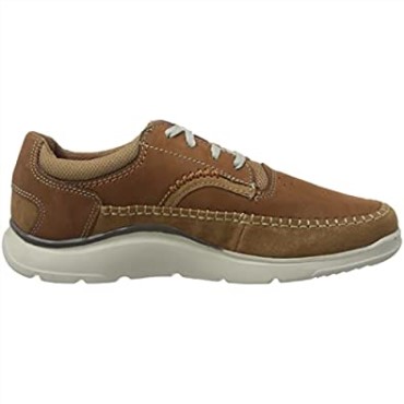 Clarks - Zapatillas De Deporte Para Hombre Con Cordones Gaskill, Color Canela Y Nubuck