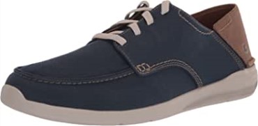 Zapatilla Con Cordones Clarks Para Hombre Azul Marino Textil