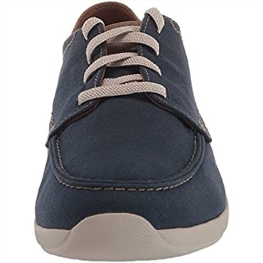 Zapatilla Con Cordones Clarks Para Hombre Azul Marino Textil