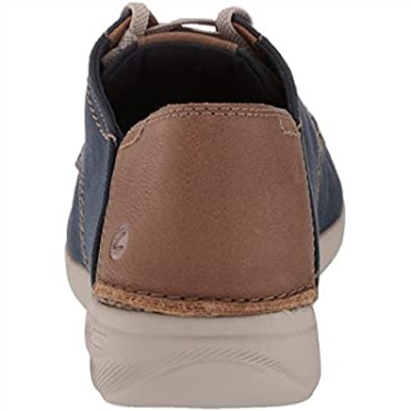 Zapatilla Con Cordones Clarks Para Hombre Azul Marino Textil