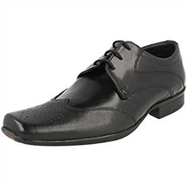 Clarks Zapatos Derby Con Cordones Para Hombre Affix Moscow Cuero Negro Negro