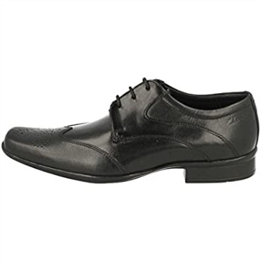 Clarks Zapatos Derby Con Cordones Para Hombre Affix Moscow Cuero Negro Negro
