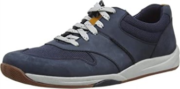 Zapatillas Clarks Langton Race Hombre Nubuck Azul Marino