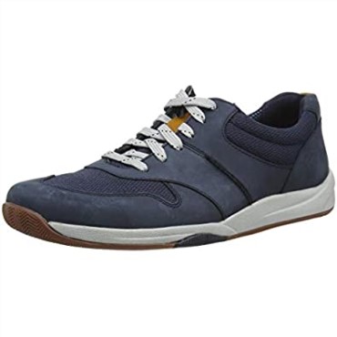 Zapatillas Clarks Langton Race Hombre Nubuck Azul Marino