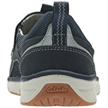 Mocasines De Hombre Clarks Orson Row Nubuck Azul Marino