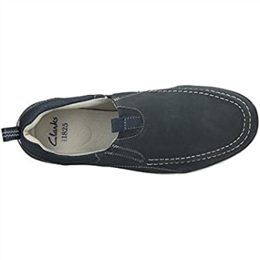 Mocasines De Hombre Clarks Orson Row Nubuck Azul Marino