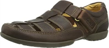 Sandalias Clarks Recline Open Para Hombre Marrón Caoba Ny Cuero
