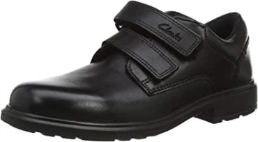 Clarks Hombres Remi Pace K Zapatos De Uniforme Escolar De Ajuste Ancho Negro