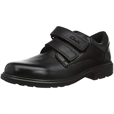 Clarks Hombres Remi Pace K Zapatos De Uniforme Escolar De Ajuste Ancho Negro
