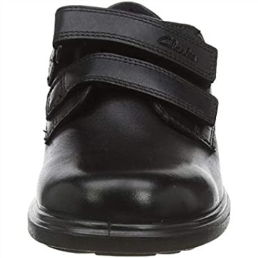 Clarks Hombres Remi Pace K Zapatos De Uniforme Escolar De Ajuste Ancho Negro