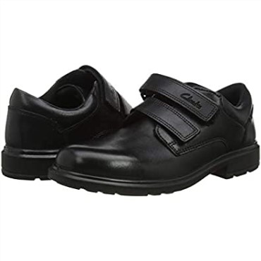 Clarks Hombres Remi Pace K Zapatos De Uniforme Escolar De Ajuste Ancho Negro