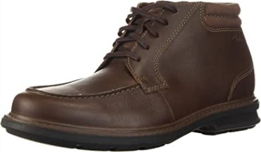 Clarks Hombre Rendell Rise Tobillo Bota Caoba Ny Cuero