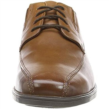 Clarks Tilden Walk Oxford Flat Brown Dark Tan Lea Para Hombre
