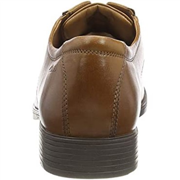 Clarks Tilden Walk Oxford Flat Brown Dark Tan Lea Para Hombre