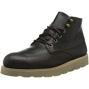 Botas De Motociclista Clarks Trace Quest Para Hombre Marron Marron Oscuro Lea Marron Oscuro Lea