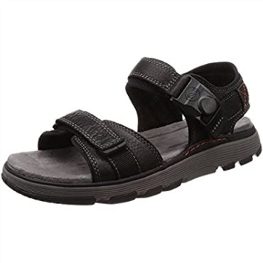 Sandalias Clarks Un Trek Part Sling Back Para Hombre, Color Negro