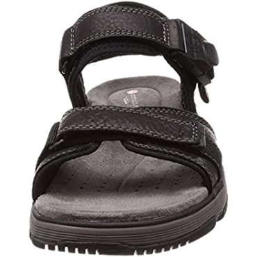 Sandalias Clarks Un Trek Part Sling Back Para Hombre, Color Negro