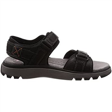 Sandalias Clarks Un Trek Part Sling Back Para Hombre, Color Negro