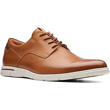 Clarks Vennor Walk Derbys Marrón De Cuero Tostado Para Hombres