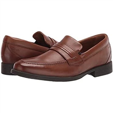 Mocasines Clarks Whiddon Para Hombre De Cuero Tostado Oscuro