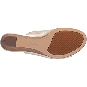 Sandalias De Mujer Clarks Mena Rose De Piel Metalizada
