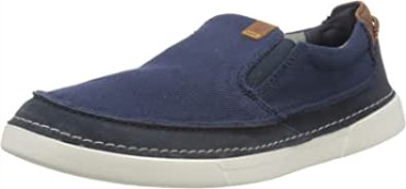 Clarks Navy Combi Gereld Step Mule Para Hombre