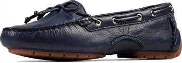 Náuticos De Mujer Clarks C Mocc En Piel Azul Marino